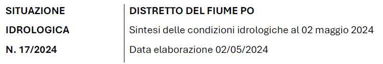 Situazione idrologica agg02052024