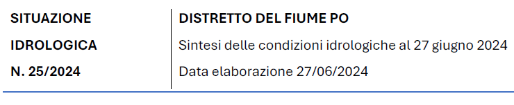 Situazione idrologica agg27062024